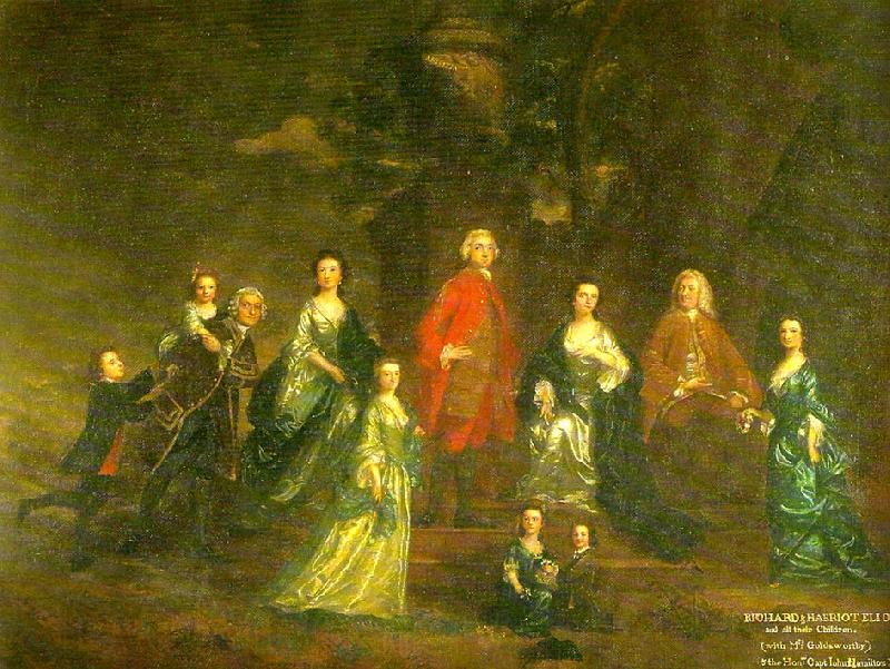 Sir Joshua Reynolds the eliot family Norge oil painting art